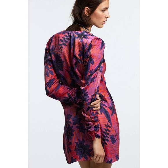 Zara Tropical Printed Floral Mini Dress - Picture 4 of 11
